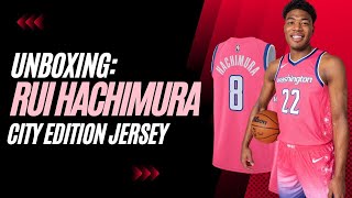 UNBOXING Rui Hachimura Washington Wizards City Edition Swingman Jersey [upl. by Medina891]