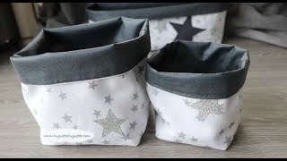 tuto facile  petit panier ou panière en tissu [upl. by Uke]