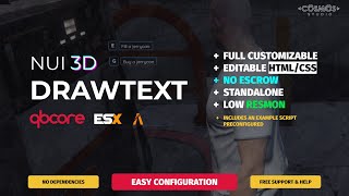 FiveM NUI 3D Drawtext  Standalone [upl. by Esinert]