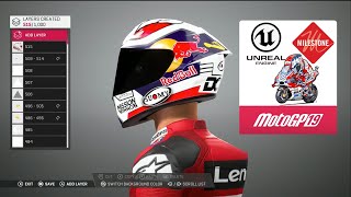 make dovisiozo 2020 helmet on Motogp 19 [upl. by Nyrok]