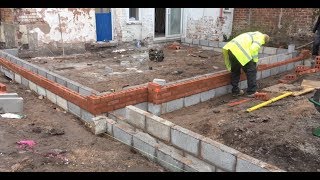 Bricklaying up to damp course in Knutsford Cheshire [upl. by Ael]