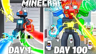 I Survived 100 Days as an ELEMENTAL CAMERAMAN in HARDCORE Minecraft [upl. by Audrie793]