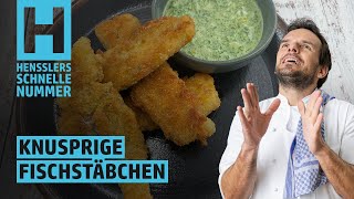 Schnelles Knusprige Fischstäbchen mit Frankfurter Grüner Sauce Rezept von Steffen Henssler [upl. by Berenice]