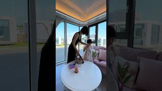 Single lives in space capsule with child etonghouse capsule tinyhouse mobilehouse travel [upl. by Atse]