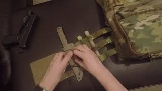 Attaching Kydex Knife Sheath to Plate Carrier [upl. by Aerdnod432]