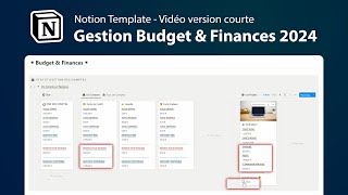 Notion Template  Gestion Budgets et Gestion Finances 2024 Version courte 🌐💳 [upl. by Nnylatsyrk]