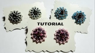 DIY Video Tutorial Orecchini quotPunto Lucequot perline swarovski beadwork [upl. by Anikas146]