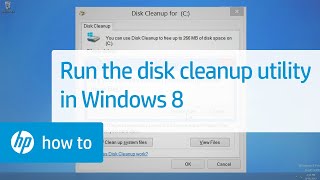 Running the Disk Cleanup Utility in Windows 8  HP [upl. by Valerian]