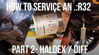 HOW TO SERVICE YOUR Mk4 R32  PART 2  Haldex Rear Differential and Fuel Filter [upl. by Nannoc442]