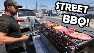 BRAZILIAN STREET FOOD in LOS ANGELES Insane Brazilian BBQ Meal [upl. by Aninaj]