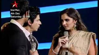 Shoaib and Sania with Shahrukh in star plus show [upl. by Asina]