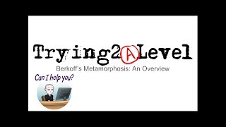 15 Minute Crash Course Berkoffs Metamorphosis [upl. by Larson]