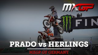 Prado vs Herlings  MXGP Race 1  MXGP of Germany Motocross [upl. by Nyleve]