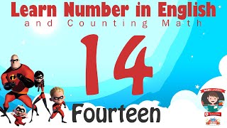 Learn Number Fourteen 14 in English amp Counting Math [upl. by Angelina]