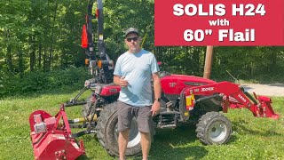 Solis H24 Tractor Performance  SOLIS 60 Inch Flail Demonstrated  Solis Tractor USA 2023 [upl. by Yrrah]