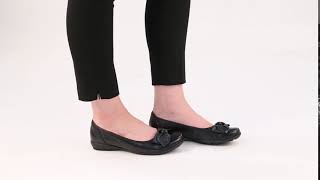 Gabor Glitz Bow Trim Black Womens Ballet Pumps [upl. by Mit]