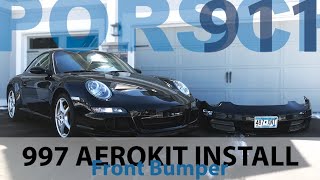 997 AeroKit Front Bumper Installation  My Porsche 911 Style Transformation Journey Continues [upl. by Dippold]