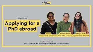 Applying for a PhD abroad – Workshop at JNU  9 September 2024 [upl. by Ylrbmik]