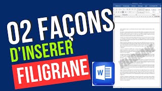 Comment Ajouter et Personnaliser des Filigranes dans Word [upl. by Pish]