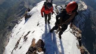 Matterhorn 4478m  Walking on the summit ridge [upl. by Anett]