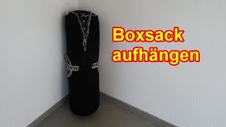 Boxsack richtig aufhängen  Sandsack befestigen  Anleitung [upl. by Aehtorod436]