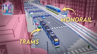 How Mixed MONORAIL amp TRAMS can make your Downtown a Transit Utopia  VB 118b [upl. by Asli]