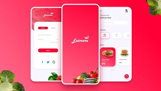 Food App Design  UXUI  Wireframe Prototype Export [upl. by Nugent10]