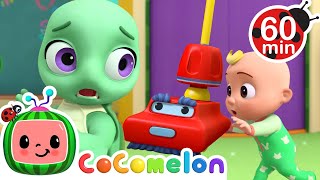 JJs Clean Up Vacuum Song  CoComelon  BRAND NEW JJs Animal Time  Animals for Kids  Sing Along [upl. by Auehsoj898]