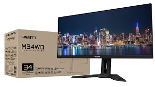 Gigabyte M34WQ Ultra Wide Monitor Review Includes Gameplay [upl. by Eifos]