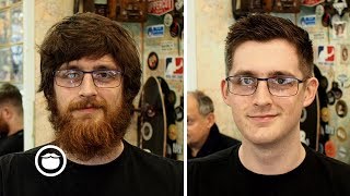 Epic Haircut and Beard Transformation [upl. by Ydollem]