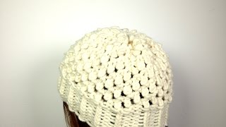 How to Loom Knit a Popcorn Hat DIY Tutorial [upl. by Obed]