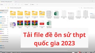 Hướng dẫn tải file đề thi thử môn lịch sử THPT Quốc Gia 2023 [upl. by Airdnalahs461]