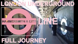 London Underground  Hammersmith amp City Line  Full Journey [upl. by Donnamarie]