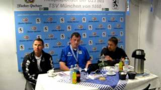 Pressekonferenz TSV 1860 München II  SC Pfullendorf [upl. by Atterol460]