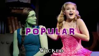 Popular  Wicked Karaoke  elphabas parts only [upl. by Dahraf]