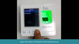 Identix SF100 How to Set TimeZone [upl. by Murtha]