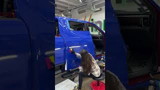 Transformation 🔵 incroyable pour ce véhicule 🤯 covering vinylwrap tuning passionauto bluewrap [upl. by Ecirpac]