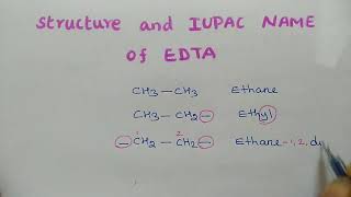 Trick to understand IUPAC Name of EDTA and Structure JEE  NEET [upl. by Air]