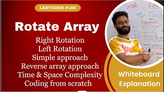 Rotate Array  Leetcode  Left amp Right Rotation  Coding  Whiteboard  ON S1 [upl. by Aliber]