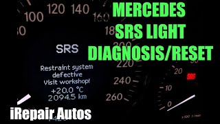 Mercedes SRS Light Diagnosis And Reset  DIY  iRepair Autos [upl. by Aikahs]