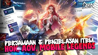 PENJELASAN ITEM HONOR OF KINGS GLOBAL TERBARU 2024  PERSAMAAN ITEM HOK amp AOV amp MOBILE LEGENDS [upl. by Htesil]