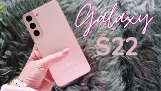 Samsung Galaxy S22 Pink Gold Unboxing  accessories💕 [upl. by Storfer]