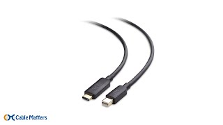 USB C to Mini DisplayPort Cable USBC 2 Mini DP 4K 60Hz  Thunderbolt 3 Compatible  Cable Matters [upl. by Ycram273]