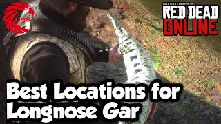 Longnose Gar Locations rdr2 Online  Red Dead Online Longnose Gar Location Guide [upl. by Ecyac251]