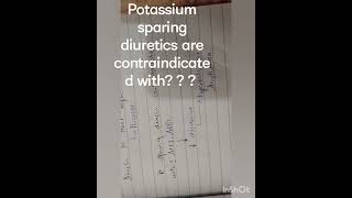 contraindications of potassium sparing diureticsdiuretic antihypertensive cvs pharmacology [upl. by Llertrac968]