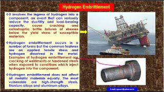 Hydrogen Induced Cracking  Hydrogen Effects by DrGSubramanian Lecture11 [upl. by Poler851]