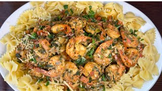 Bow Tie Pasta And Shrimp [upl. by Enayd]