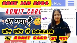 SOSE 2024 class 9 amp 11 Admit Card aa gaya details exam centre updatesose 2024 exam dates soseadmit [upl. by Aicen]