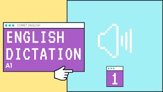 English Dictation A1 ✦ Dictation 1 ✦ Dictado en inglés [upl. by Nehttam]