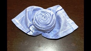 DIY  How to Fold a cloth Handkerchief or Napkin into a Rose [upl. by Sweeney854]